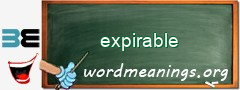 WordMeaning blackboard for expirable